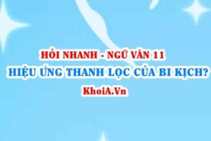 Hiệu ứng thanh lọc của bi kịch? Chủ đề chính và chủ đề phụ của bi kịch? Ngữ Văn lớp 11